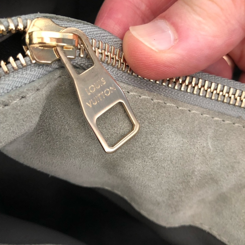 Louis Vuitton Limited Edition Jade Monogram Embossed Suede Whisper GM Bag - Picture 8 of 14